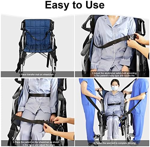 YHK Lift Stair Slide Board Transfer, Evacuation Elevator Slide, Nylon Lift Sling Transfer Board for Body Lift, Turning (with Shoulder Strap)