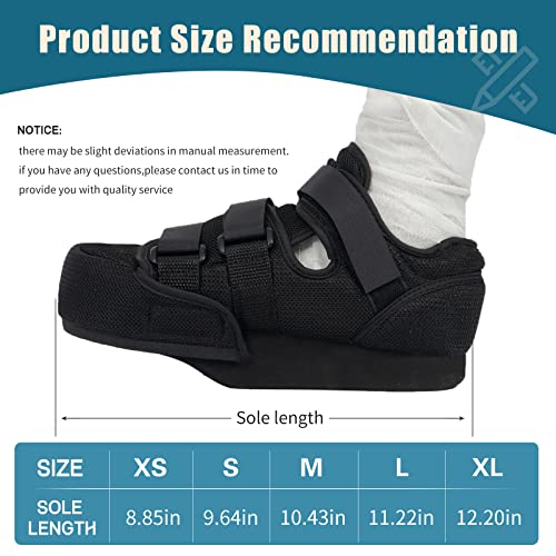 GHORTHOUD Forefoot Off-Loading Post Op Shoe Closed Toe Medical Walking Boot for Broken Toe Orthopedic Foot Brace for Post Bunion Hammertoe Surgery Brace (L)