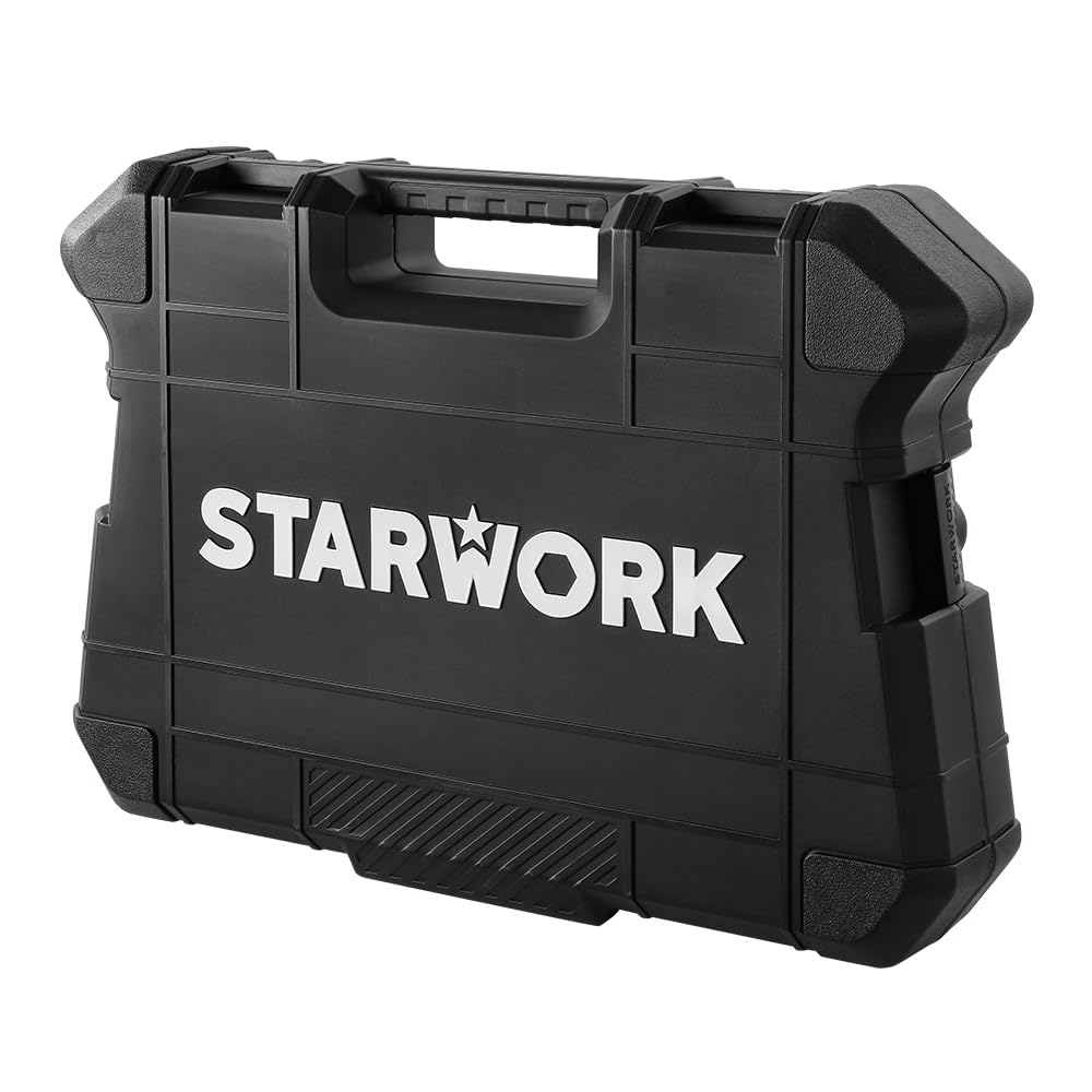 STARWORK TRUE MECHANIC 153-Piece 1/4", 3/8", 1/2" Drive Impact Socket Set, Professional, SAE/Metric