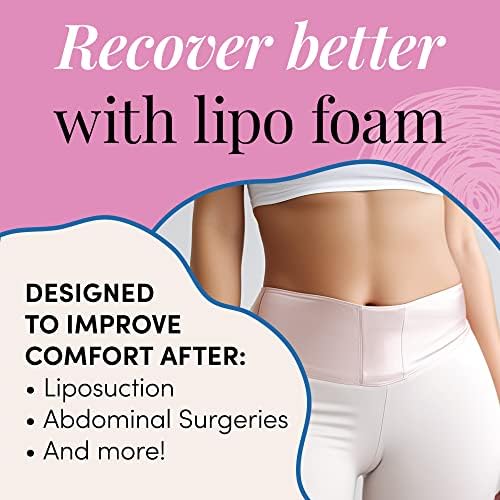 IMPRESA [4 Pack] Black Lipo Foam - Post Surgery Liposuction Foam for Use with Post Liposuction Surgery Compression Garments