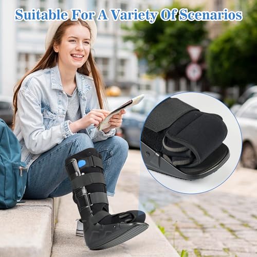 Medibot Air Cam Walker Tall Fracture Boot, Medical Recovery Walking Boot for Broken Foot, Sprained Ankle, Fractures, Adjustable Air Bladders, Universal Fit for Men & Women, Left or Right Foot(X-Large)