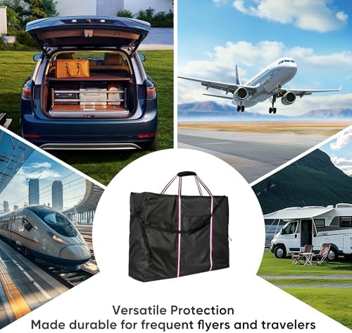 Rollator Travel Bag - Waterproof Wheelchair Bag for Folding Walker, Compact Wheelchair Transport Chair Portable Carry Case Cover for Car & Airplane TSA Traveling (32" Lx10 Wx37 H)