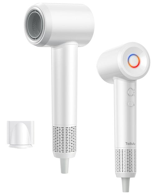 Hair Dryer, 160000 RPM High-Speed Ionic Blow Dryer Portable Professional Lightweight Hair Dryers with 200 Million Negative Ions, Fast-Drying, Quiet Hair Dryer with Nozzle for Home, Salon, Travel（HF03）