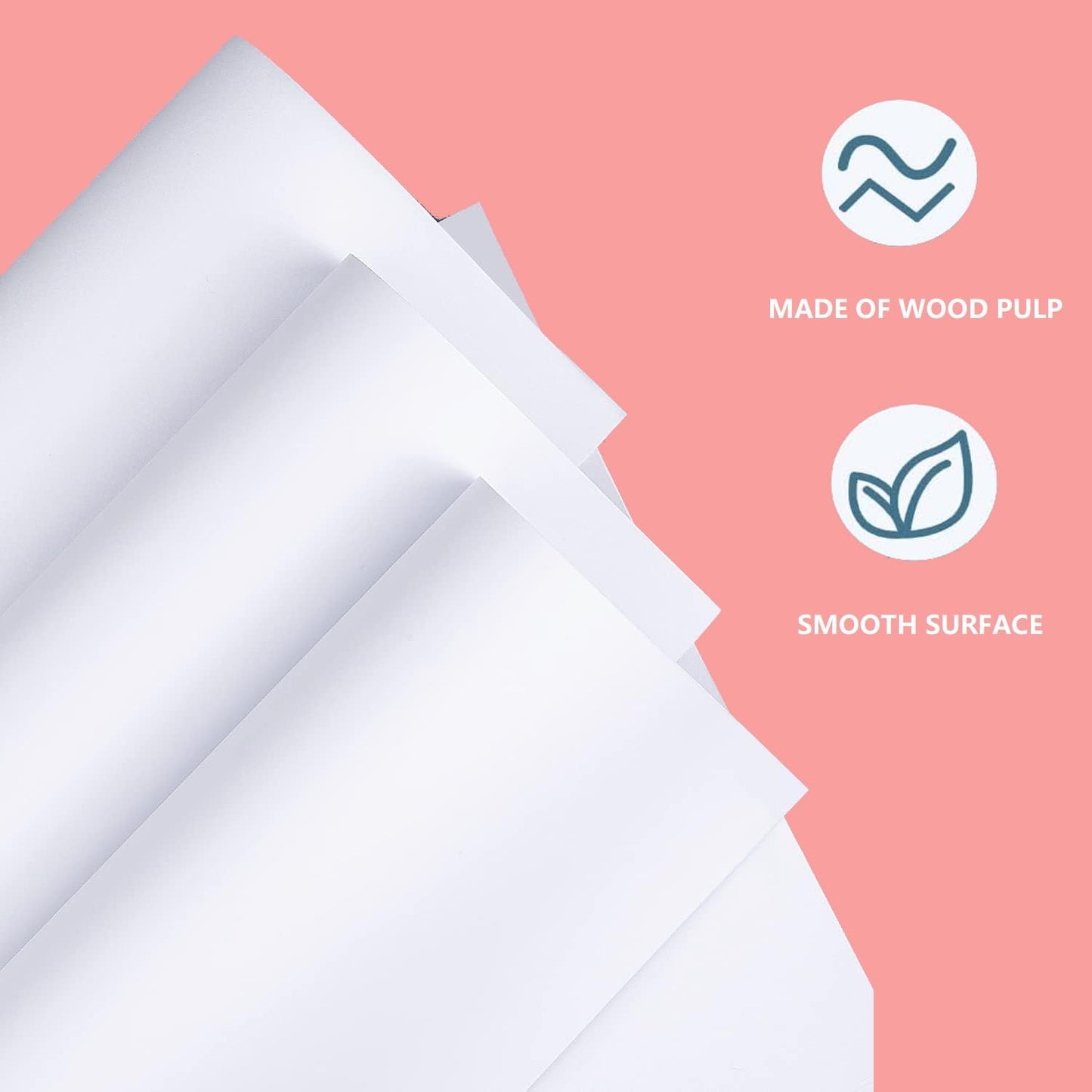 300 Sheets Arts Craft Paper for Drawing 18” x 24” White Construction Paper for Art Project Supplies, Standard Weight