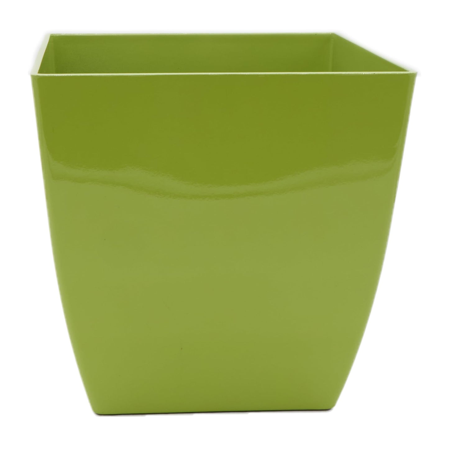 The HC Companies Aria Self Watering Square Plant Pot w/Drainage - Classic Planters for Outdoor Plants & Indoor Plants - Lightweight & UV-Resistant Plastic Pots for Plants (6" Glossy Green, Pack of 1)