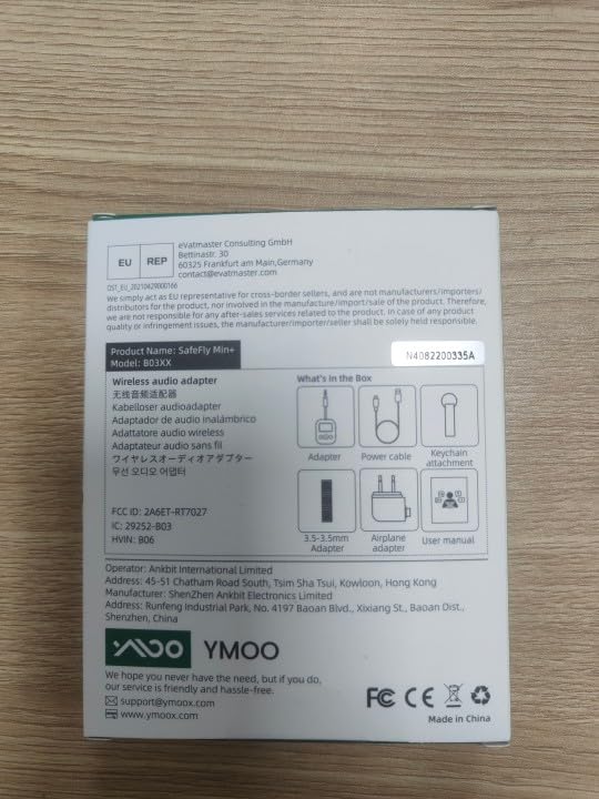 YMOO Bluetooth 5.4 Transmitter Receiver for Airplane, Wireless Bluetooth Adapter Travel Essentials, Supports to 2 Headphones, 25H Playtime, 2-in-1 Adapter with LED Display for TVs Gym Car Home