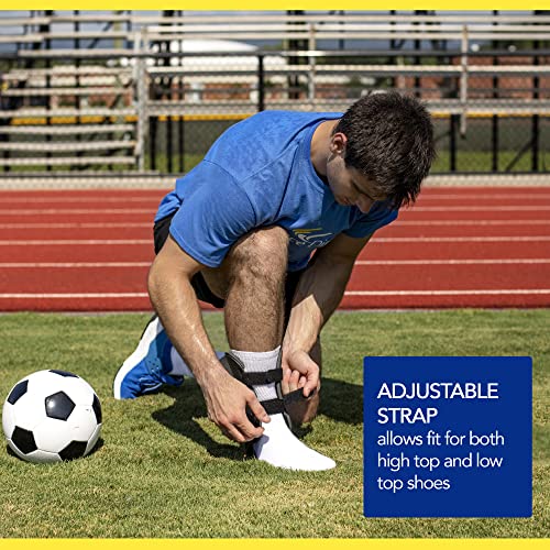 Brace Direct Semi-Rigid Active Ankle Brace for Sports - Maximum Support for Sprains & Injuries, Stabilizes & Protects Athletes Ankles Soccer, Running (XS - Right, Men 4-6.5 / Women 5-7.5)
