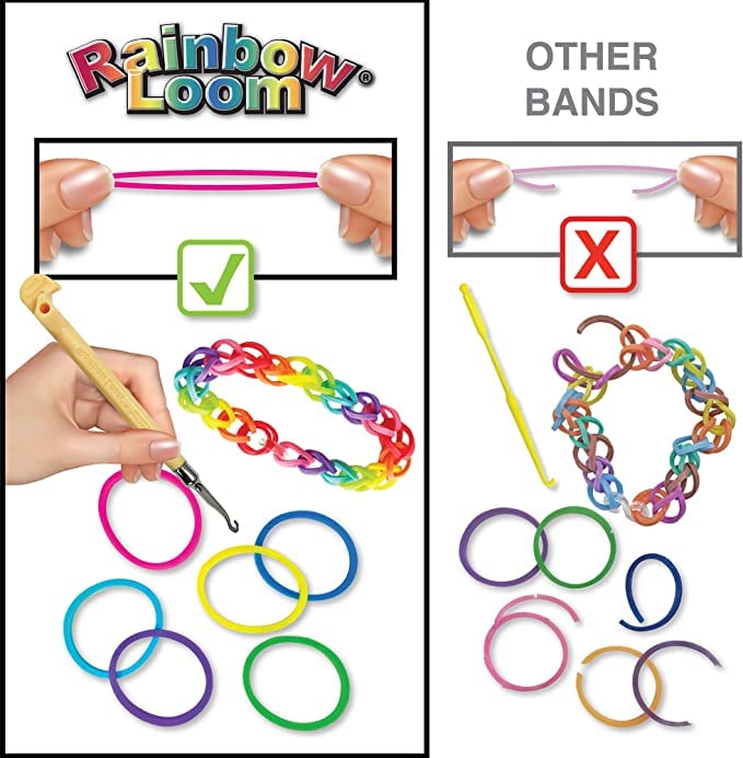 Rainbow Loom MEGA Combo Set, Features 7000+ Colorful Rubber Bands, 2 Step-by-Step Bracelet Instructions, Organizer Case, Great Gift for Kids 7+ DIY Craft, STEAM