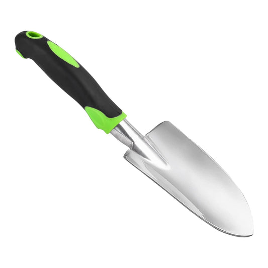 Garden Shovel Hand Trowel Mini Shovel Garden Tools Cast-Aluminum Heavy Duty Gardening Tool Soft Rubberized Non-Slip Handle Potting Tools for Planting, Transplanting, Weeding, Digging Soil (Green)