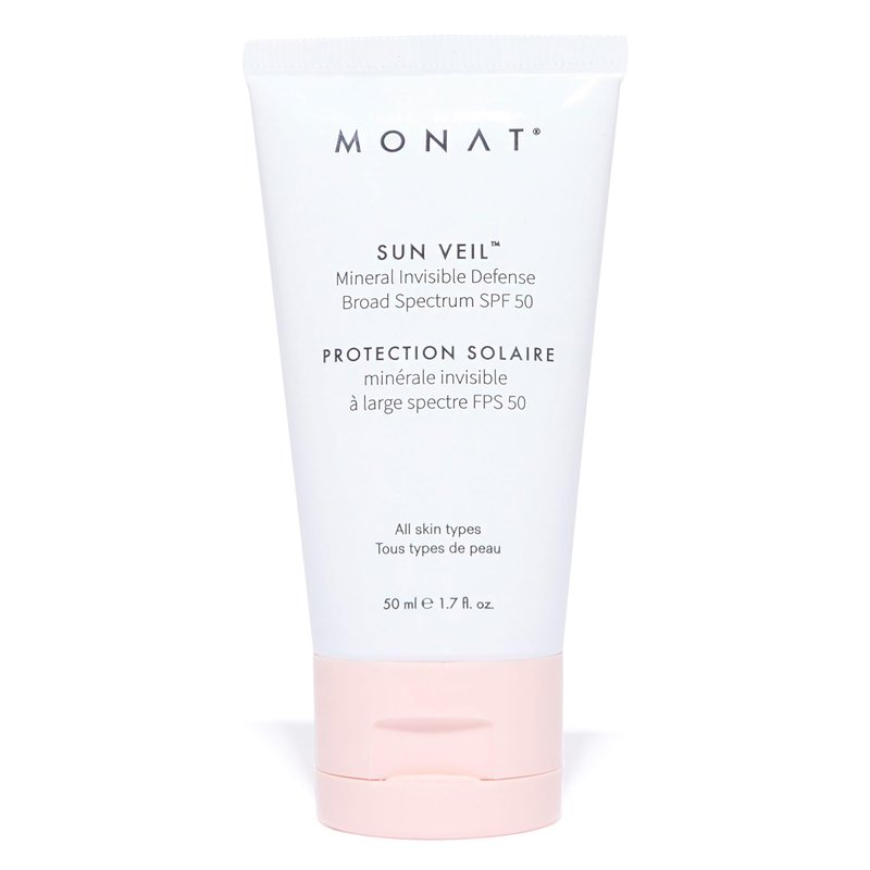 MONAT Sun Veil Mineral Sunscreen for Face SPF 50, Tinted Invisible Defense, Broad Spectrum Oil Free Facial Sunscreen with Zinc Oxide, Niacinamide & Vitamin E, 1.7 Fl Oz