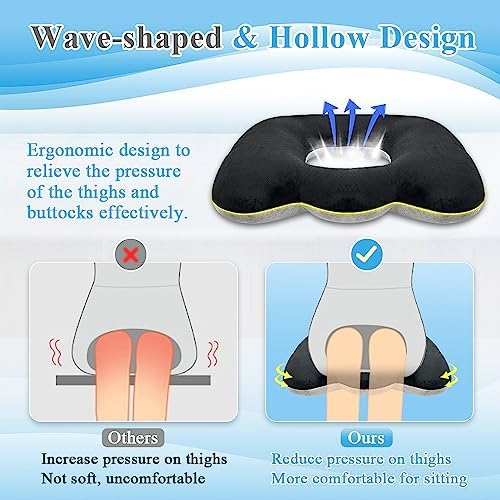 Bed Sore Cushion for Butt Lifting Donut Pillow for Tailbone Pain Relief Sitting Hemorrhoid Pillows After Surgery Donut Postpartum Doughnut Seat Cushion Pressure Ulcer Pillow Butt Lifting Cushions