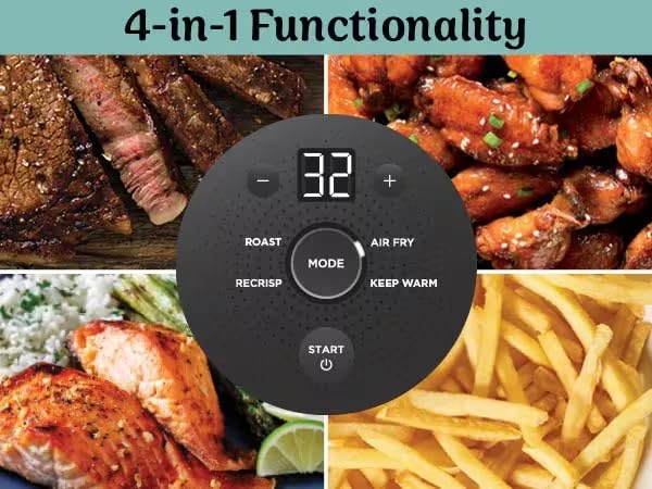 Ninja Crispi 4-in-1 Glass Air Fryer | 450°F | Non-Toxic | 4QT & 6-Cup Glass Containers w/Lids | Microwave, Freezer, Dishwasher Safe | Max Crisp, Air Fry, Bake, Recrisp | Cyberspace Gray, FN101GY