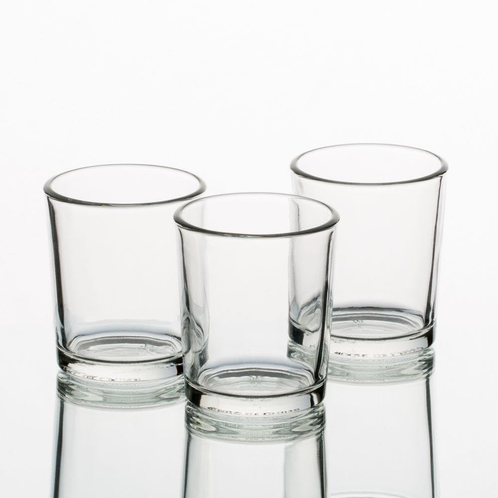 Set of 12 Richland Votive Candles White Unscented and 12 Clear Glass Eastland Votive Holders