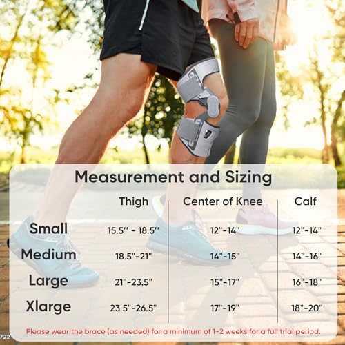 DDS, Inc. OA Pro Decompression Knee Braces - Arthritis Knee Support for Degeneration, Meniscus Tear, Bone-on-Bone Pressure Relief - Dual Unloading for Medial & Lateral Stability (Medium)