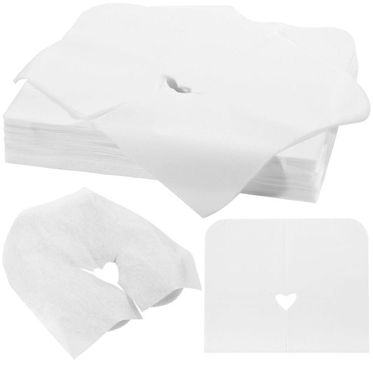 DIMEGON 500PCS Disposable Face Cradle Covers, Disposable Massage Headrest Cover, Single Use Massage Bed Headrest Cushion Cover, Professional Massage Chair Face Cover for Skincare Beauty Salons