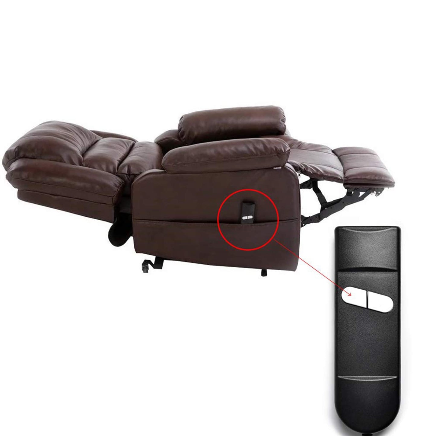 CUGLB Lift Chair Remote Replacement, 5 Pin 2 Buttons Straight Power Recliner Remote, Power Recliner Replacement Compatible for Most Lift Chair Brands
