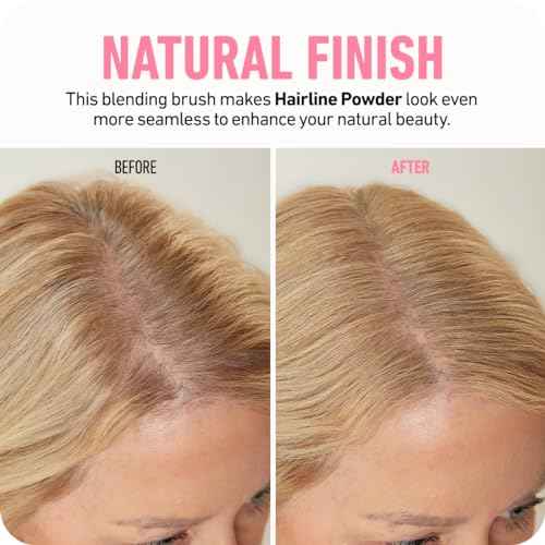 BOLDIFY Dual-Ended Hairline Powder Brush - Precision Makeup Brush Set with Sponge Tip for Seamless Blending - Ideal as a Concealer Brush, Hair Contour Brush, and Root Touch Up