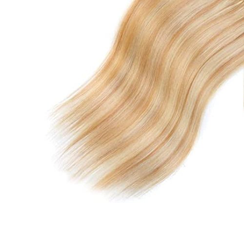 Giginger Bundles Human Hair P27/613 Blonde Straight Human Hair Bundles 18 20 22 Inch Highlight Honey Blonde Unprocessed Quick Weave Soft Sewn In Hair Extensions for Black Women