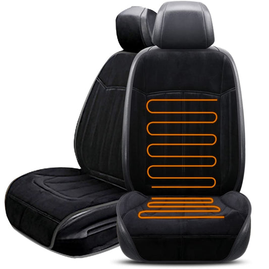 SriGM Car Seat Cushion Chair Cushion Auto Seat Cushion for Full Back and Seat, Velour Seat Car Cushion Front Chair Pad, Seat Cushion for Car Seat Driver 1 Pack (NH001-1pcs/Black)