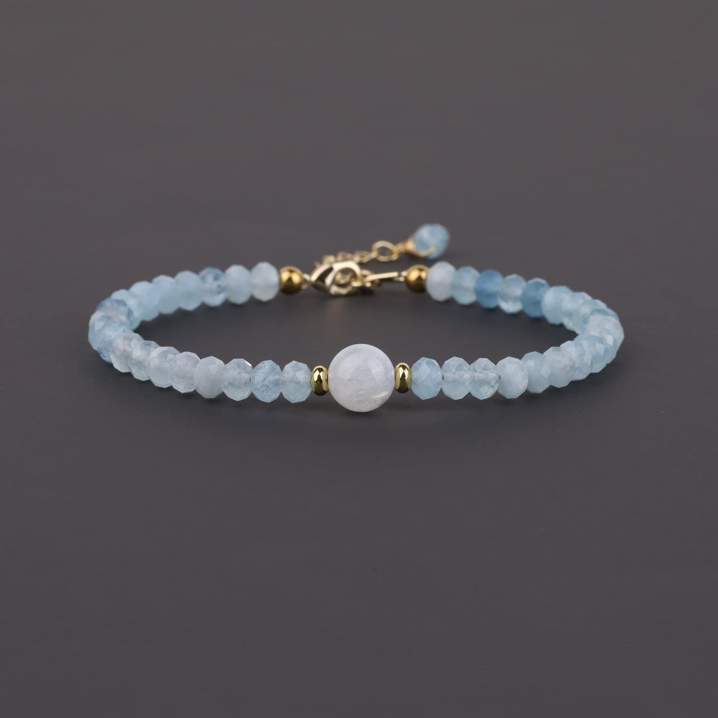 COAI Aquamarine Bracelet Women's Birthstone Bracelet Blue Crystal Bracelet for Women