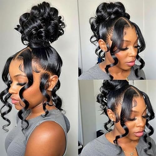 360 HD Frontal Closure Body Wave HD Lace with Baby Hair 100% Virgin Human Hair Lace Frontal Natural Color Natural Black 18 Inch