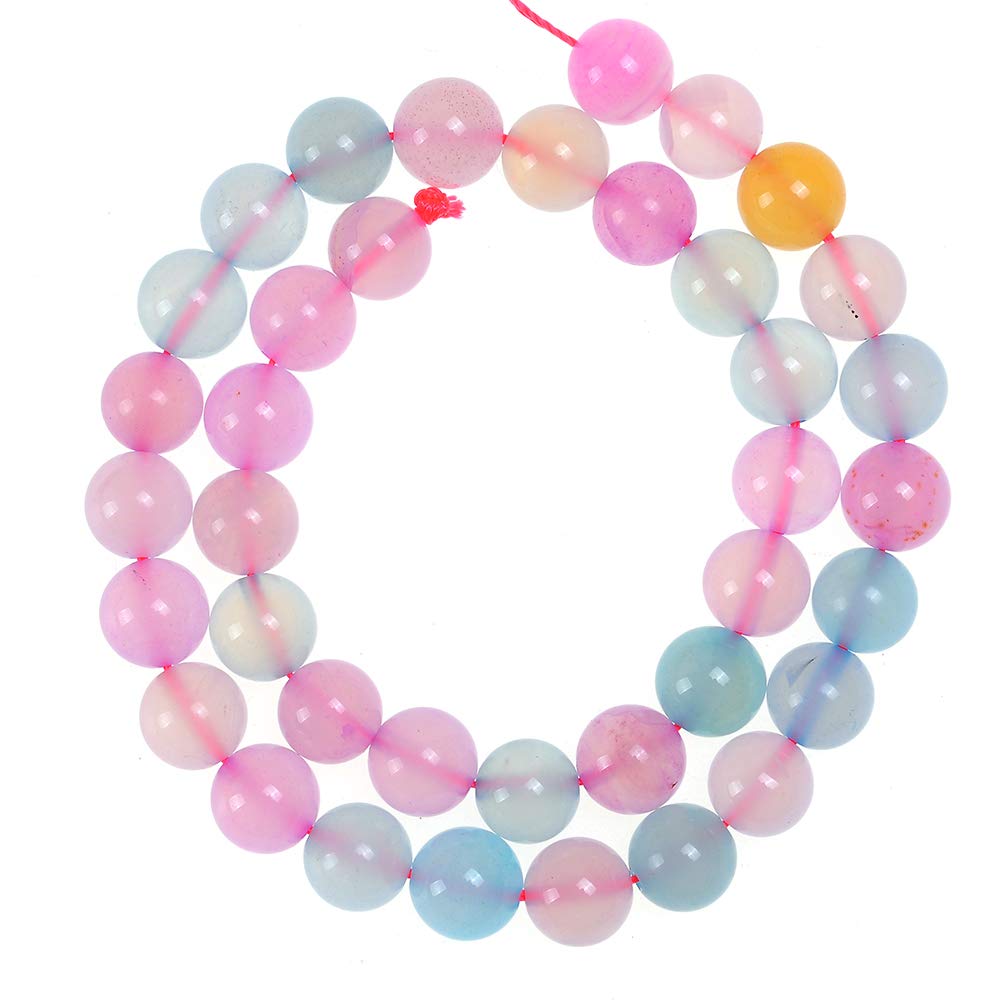 10mm Natural Morgan Agate Gemstone Round Loose Beads Crystal Stone Bracelet Necklace Accessories Crafts for Jewelry Making DIY,1 Strand 15"