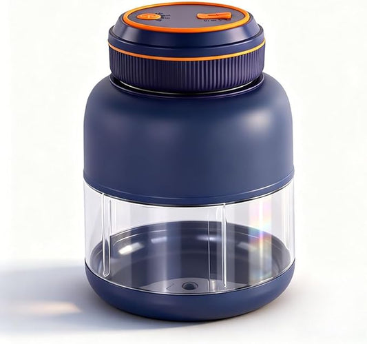 Portable Wireless Juicer Cup - 44 oz Cordless Blender with 38-Blade 18000 RPM High-Speed Motor, USB-C Rechargeable Personal Smoothie Maker for Gym, Travel, and Outdoors (Single Cup-Blue,28oz)