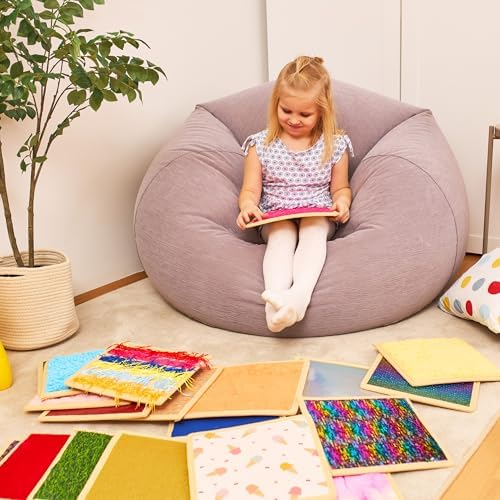 Sensory Wall Panel for Kids | Textured Tiles Sensory | Sensory Wall Pads for Play & Learning | Sensory Mats for Toddlers & Classrooms | Wall Padding for Kids Playroom | Sensory Wall 24 Pack