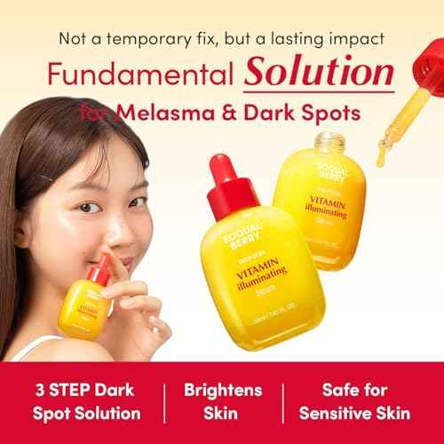 EQQUALBERRY Vitamin Illuminating Serum ? Brightening Vitamin C Serum with Niacinamide | Strengthens skin barrier | Hydrates using Ceramide and Hyaluronic Acid, 1.01oz / 30ml