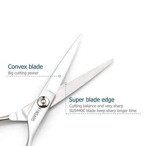 Hair Cutting Scissors 5.5 Inch and Hair Thinning Scissors 5.5 Inch 440C Kinsaro