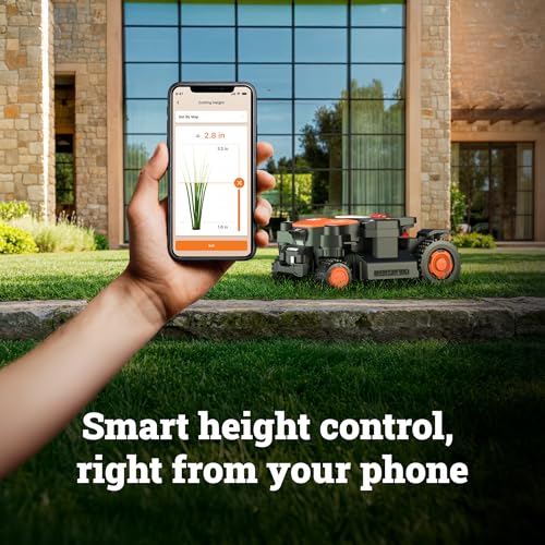 Worx Landroid Vision Cloud 4WD Robot Lawn Mower, No Perimeter Wire Robot Mower for 1 Acre, AI Obstacle Avoidance + RTK Cloud Navigation, 84% Slope, Auto Mapping, App Control, Cut-to-Zero, WR344