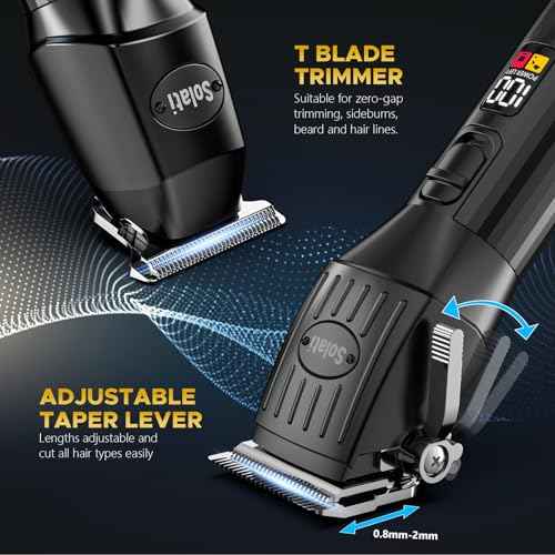 Professional Hair Clippers for Men Cordless Trimmers Kit with LED Display Electric Beard Trimmer for Kid Cordless Beards Trimmer Haircut Grooming Kit Gift for Men Women Barber Kids (Black)