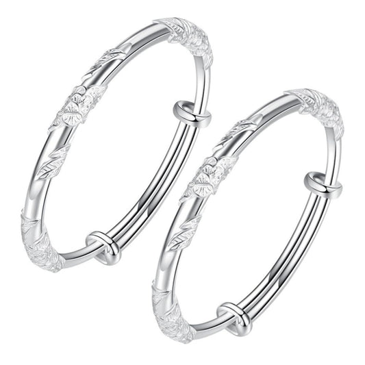 Abiotp 925 Sterling Silver Cuff Bangle Bracelets Adjustable Jewelry Fashion Simple Open Bangles Cuff Jewelry for Women Mom Wife Mothers Day Valentine Gift (Bracelet - A6)