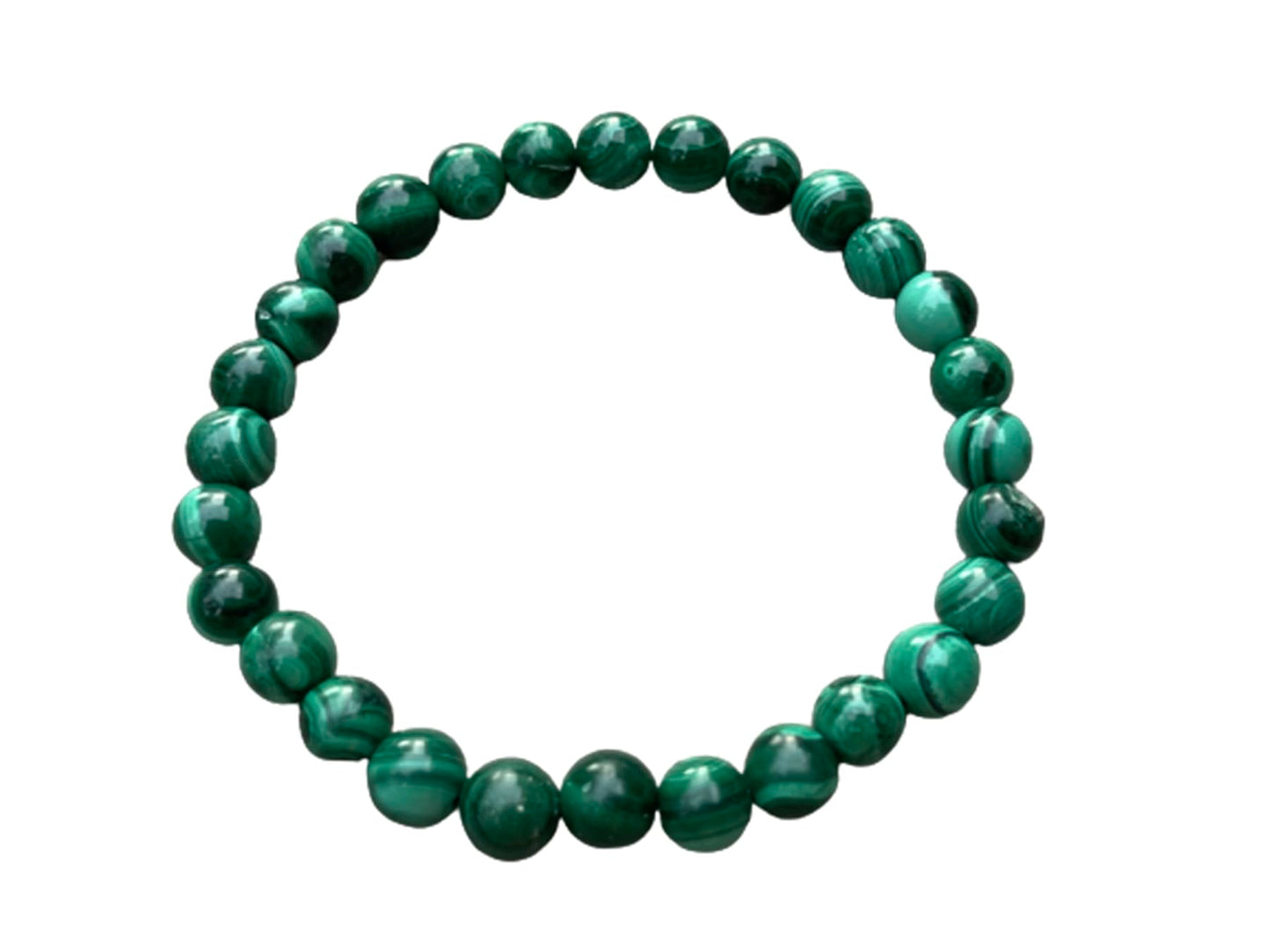 GAF TREASURES Malachite Crystal Bead Bracelet 7-8mm, Genuine Malachite Stretch Gemstone Bracelet, Healing Crystal Bracelet, Gift for Men & Women (1)