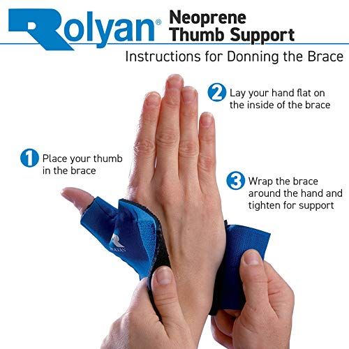 Rolyan Neoprene Wrap On Thumb Support, Wrist Compression Sleeve, Thumb Support, Thumb Brace Maximum Hand Function, Brace Support for Thumb Sprains and Strains from Sports Injuries, Right, X-Large