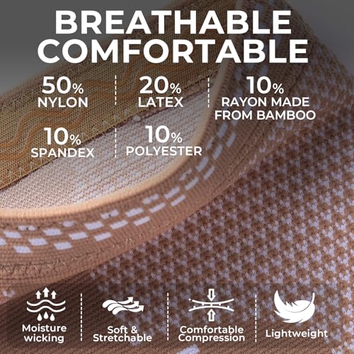 NeoTech Care Knee Support Brace - Breathable - Men, Women, Right or Left (Beige Color, Size L, 1 Pair)