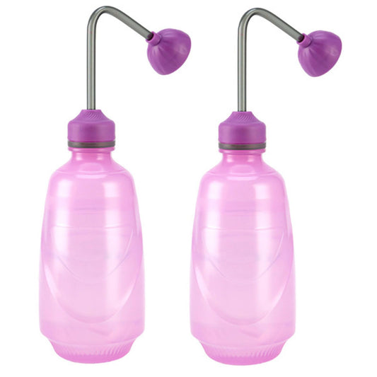 2 Pack Watering Can for Seedlings, Small Watering Can for House Plant Garden Flower 0.45L (Purple)