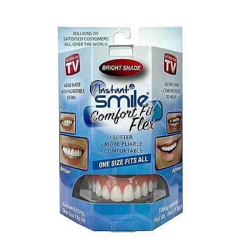 Instant Smile Comfort Fit Flex - Bright Shade - Upper Veneer Cosmetic Teeth