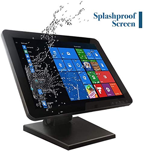 ANGEL POS 15-Inch 4:3 Capacitive LED Backlit Multi-Touch Monitor, True Flat Seamless Design Touchscreen with Metal POS Stand, for Office, POS, Retail, Restaurant, Bar, Gym, Warehouse