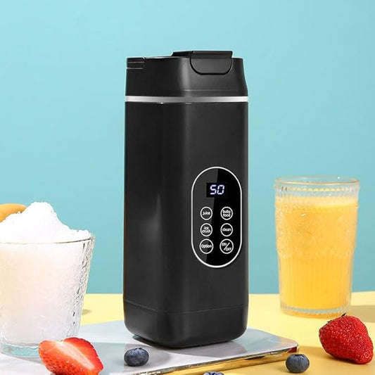 Portable Blender, 420 ml 12 Stainless Steel Blades USB Rechargeable Easy to Use & Self-Cleaning for Carrying or Storage (Black)