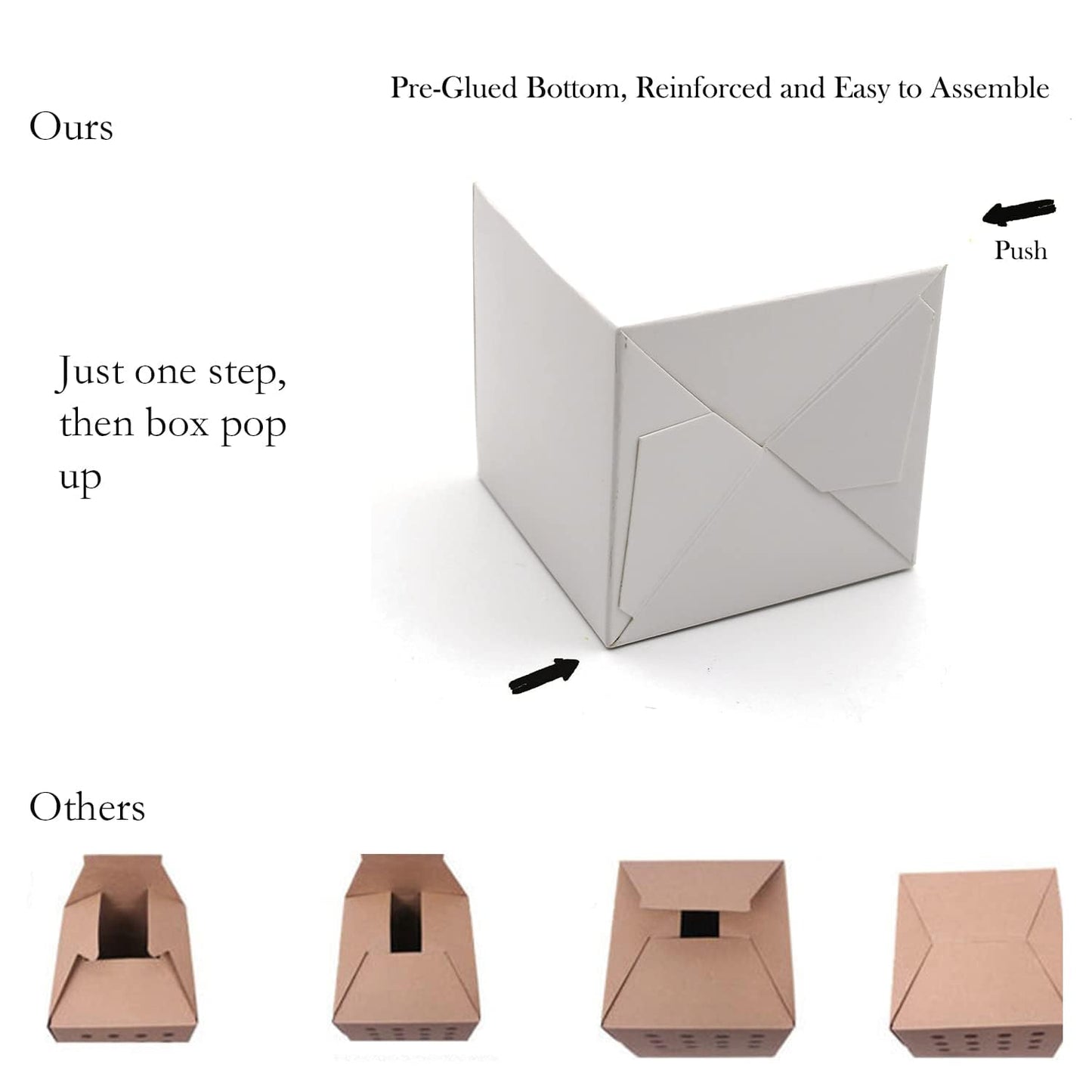 Oletx 25 Pcs White Paper Gift Boxes, Small Candy Boxes Bulk, 4x4x4 inch Gift Box with Lids, Goodie Treat Boxes for Party Favors, Birthday Gifts, Wedding Gifts