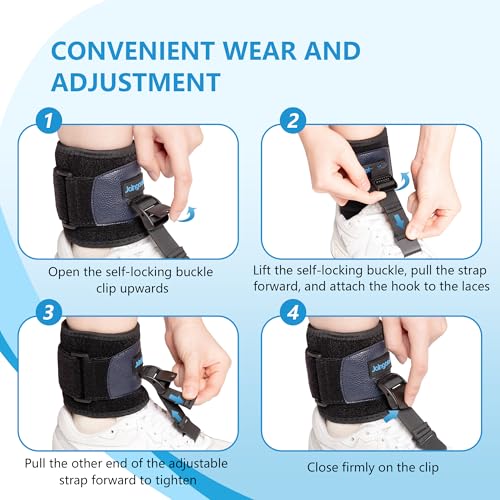 AFO Foot Drop Brace for Walking, Drop Foot Brace for Walking with Shoes, Adjustable Foot Brace for Drop Foot Support, Soft Drop Foot Braces, Fits Left or Right Foot, Women & Men(L/XL)