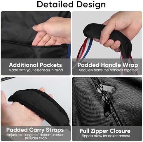 Rollator Travel Bag - Waterproof Wheelchair Bag for Folding Walker, Compact Wheelchair Transport Chair Portable Carry Case Cover for Car & Airplane TSA Traveling (39" Lx16 Wx32 H)