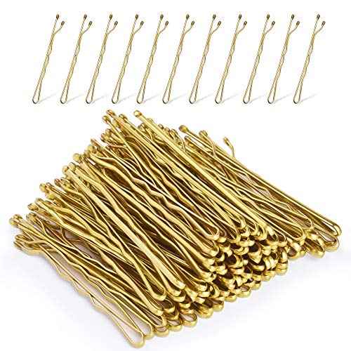 MORGLES Blonde Hair Bobby Pins, 120PCS 2Inches Gold Hair Pins for Women with Box