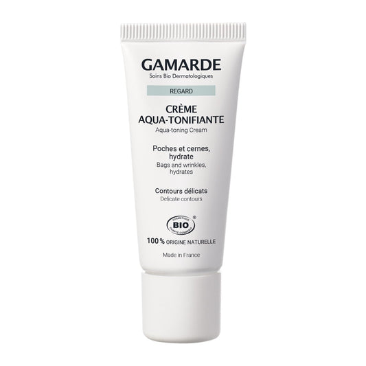 Gamarde Aqua-Tonifying Cream - Anti Aging Eye Cream Reduces Puffiness and Dark Circles - Hyaluronic Acid and Aloe Vera Restores Hydration - 0.7 oz