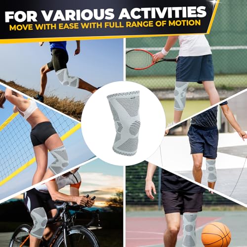 NeoTech Care Knee Support Brace - Breathable - Men, Women, Right or Left (Gray, Size S, 1 Pair)