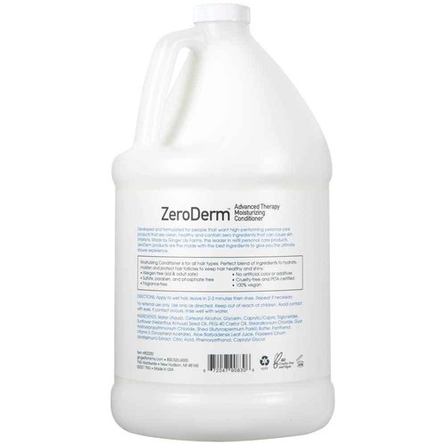 Ginger Lily Farms Botanicals ZeroDerm Advanced Therapy Body Wash + Shampoo + Conditioner Bundle, 1 Gallon Each