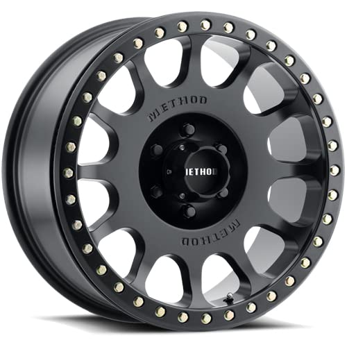 Method Race Wheels 105 Beadlock Matte Black 17x8.5" 6x5.5", 0mm offset 4.75" Backspace, MR10578560500B