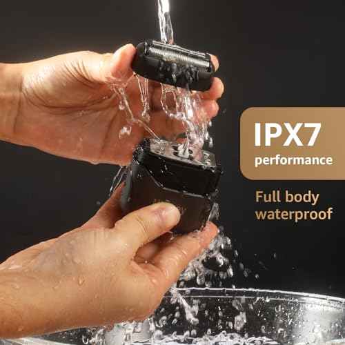 Mbzoey Electric Foil Shavers for Men: Mini Electric Razor for Face - IPX7 Waterproof Cordless Razor with LED Display & Fast Charge - Micro-Comb Technology & Precision Blades