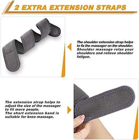 Cordless Knee Massager with Heat Vibration, Electric Heated Knee Brace Shoulder Heating Pads Elbow Wrap for Pain Relief (Pack of 1 Grey)